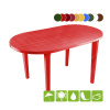 Стол овальный пластмассовый [130-0021], красный