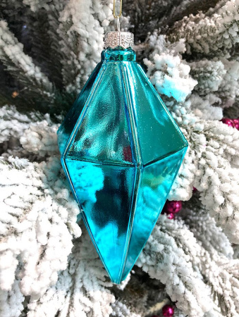 Украшение елочное "Кристалл" бирюза