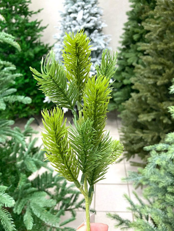 Украшение елочное "Ветка еловая литая" 33см [BRS-H201632A]