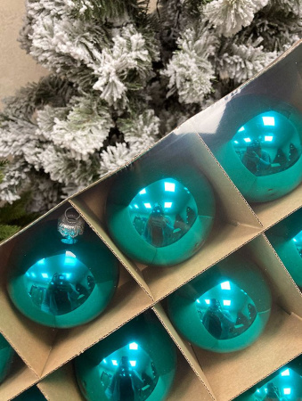 Шар елочный стекл. "Глянцевый" 8 см, [31]