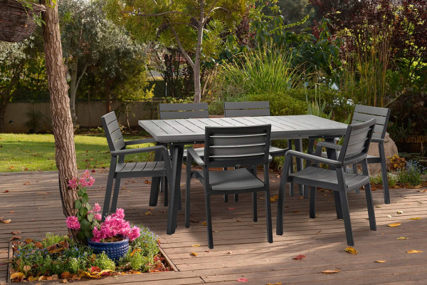 Стул пластиковый "Harmony armchair", графит/серый [255242]