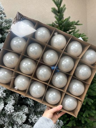 Шар елочный стекл. "Текстурный" 8 см, [114s]