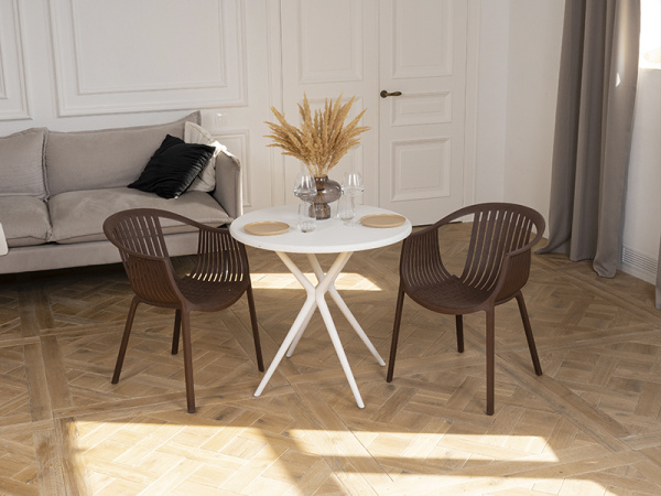 Стол круглый Teori белый