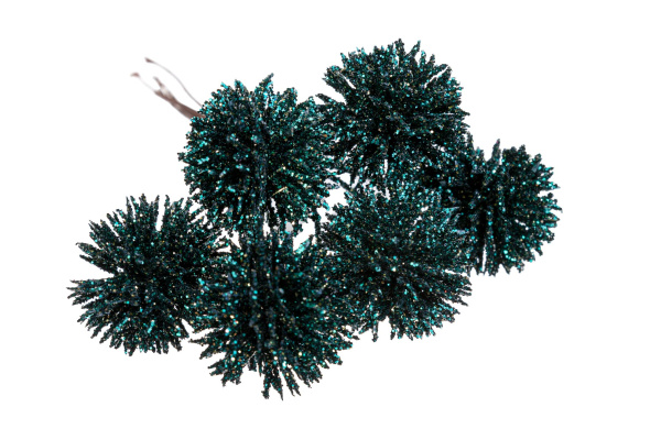 Украшение елочное "Ветка синий чертополох" 14 см [BRS23-19-4305/33]