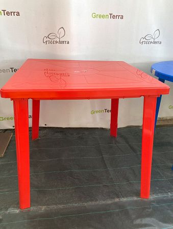Пластиковый стол квадратный пластиковый для дачи [130-0019]