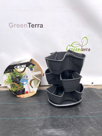 Каскадный цветочный горшок Coubi Herbal 9л, 29.5*29.5*38см