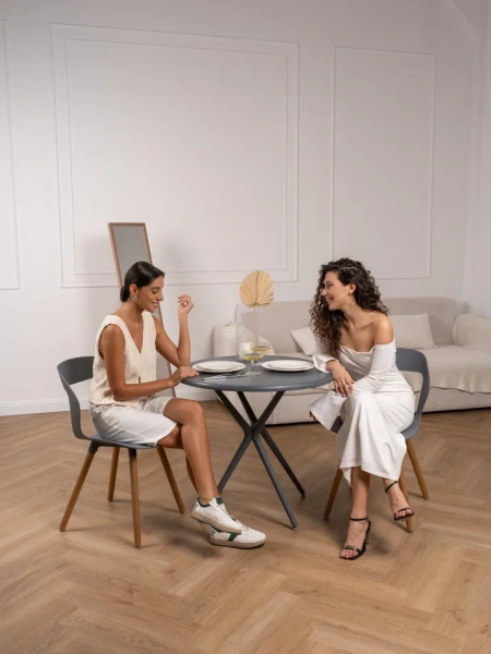 Стол круглый Teori серый