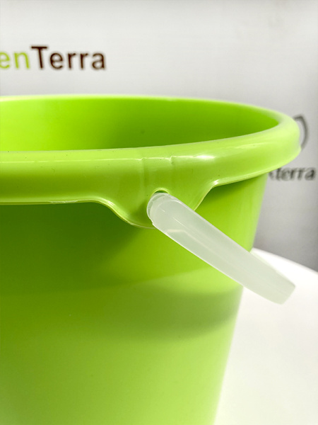 Ведро пластиковое с ручкой 10л, салатовое