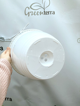 Кашпо подвесное, белое, ø 27см, высота 19см, объём 7л. (Петуния)