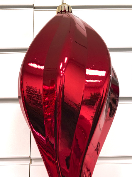 Украшение елочное "Сосулька" 25см красный [HL202506]