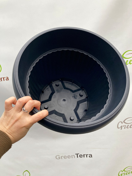 Цветочный горшок DCE Terra 13л, ø 35см, антрацит 