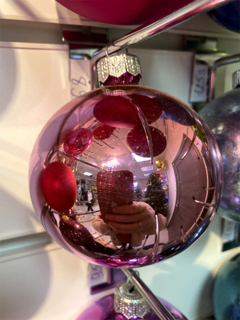 Шар елочный стекл. "Глянцевый" 8 см, [68]