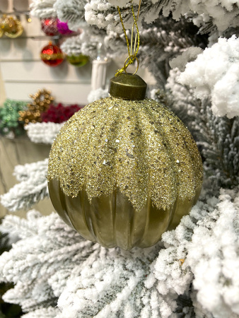 Шар елочный стекл. 10см [0196-12A/10]