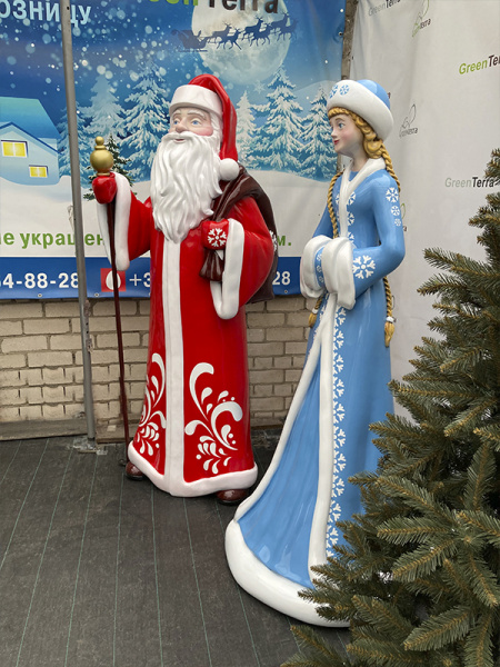 Новогодняя фигура для фотозоны "Дед мороз с мешком"