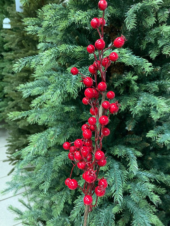 Украшение елочное "Ветка шиповника" 50см [21LJ-153]