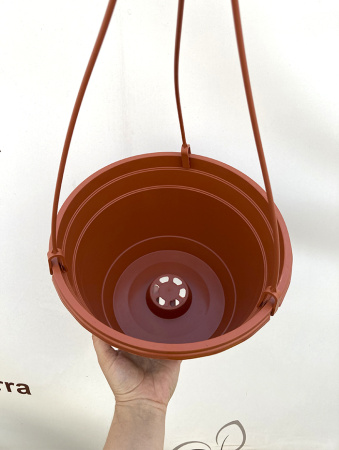 Кашпо подвесное, терракотовое, ø 25см, высота 16см, объём 5л.