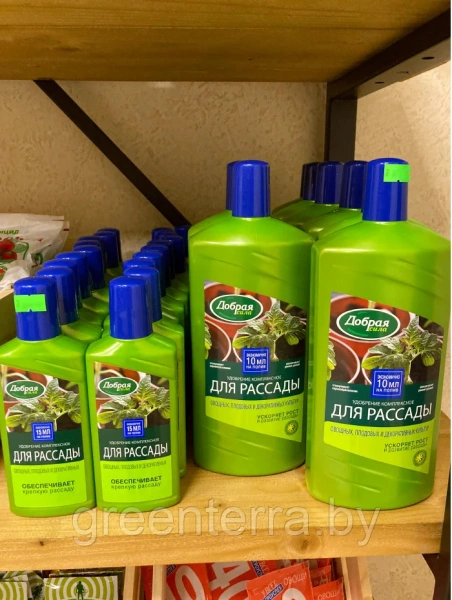 Комплексное удобрение "Добрая Сила" для рассады в открытом грунте 1 л