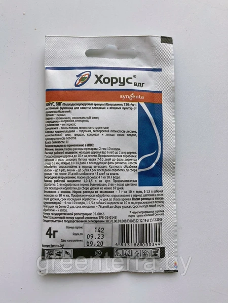 Хорус ВДГ, порошок 4г (против монилиоза, коккомикоза и других болезней плодовых культур)