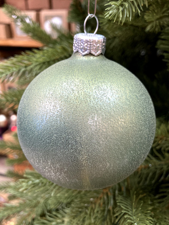 Шар елочный стекл. "Текстурный" 8 см, [172s]