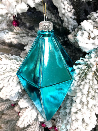 Украшение елочное "Кристалл" бирюза