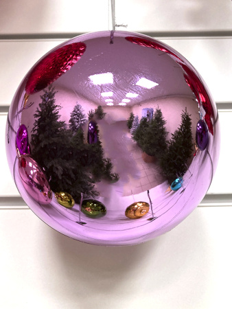 Шары пластиковые, глянец сиреневый b