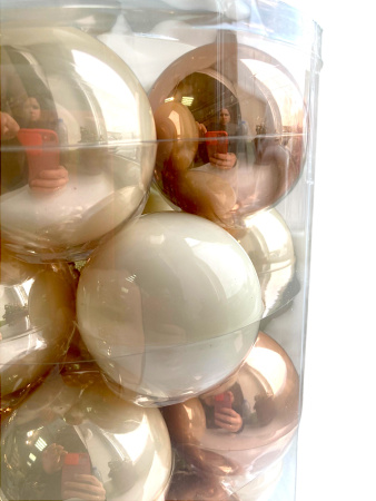 Набор шаров елочных стекл. Cashmere Rose 6см, 20 шт [142275]