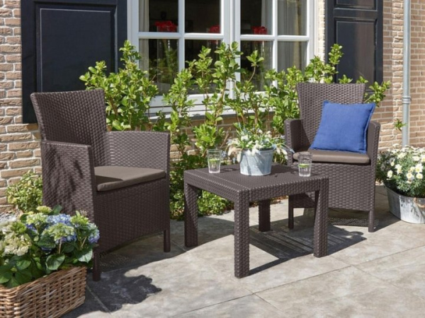 Комплект мебели из искусственного ротанга Rosario balcony set, коричневый [258839]