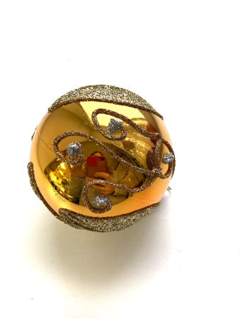 Набор шаров пластик. декор №11 разные цвета, 6см / 8см / 10см Шар пластиковый декорированный