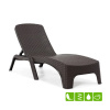 Лежак из искусственного ротанга Roma Sun Lounger, коричневый [03085]