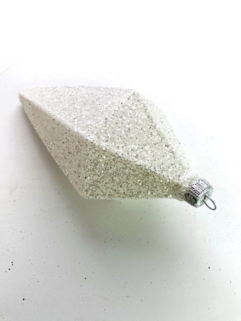 Украшение елочное "Кристалл" белый зеркальный