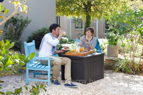 Стол-сундук CUBE WOOD, графит [237778]