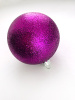 Шары пластиковые, парча фуксия