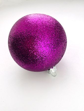 Шары пластиковые, парча фуксия