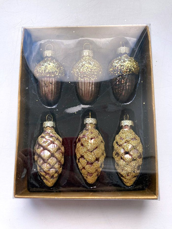Набор игрушек елочных стекл. [0283-1]