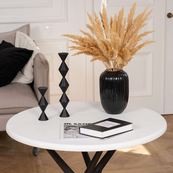 Стол круглый Teori чёрно-белый