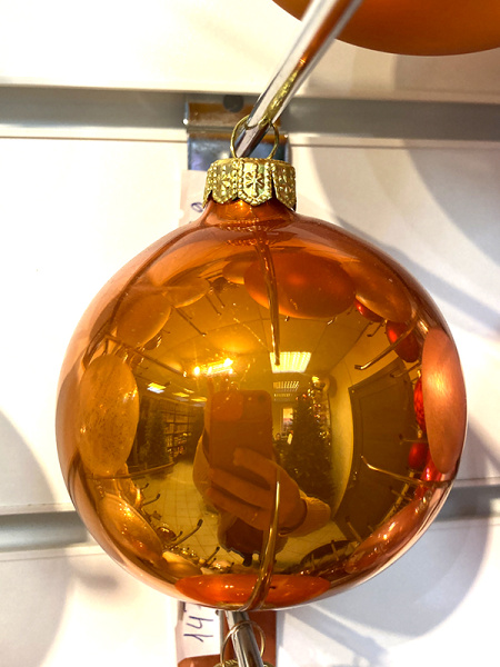 Шар елочный стекл. "Глянцевый" 8 см, [12]