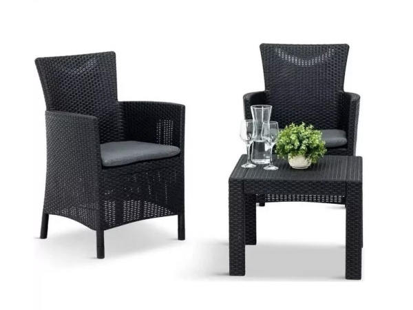 Комплект мебели из искусственного ротанга Rosario balcony set, графит [216777]