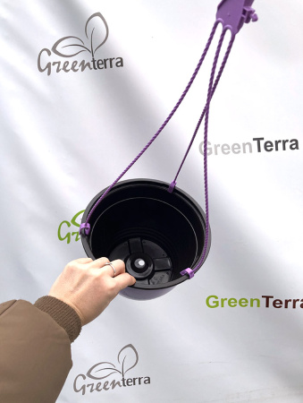 Кашпо подвесное, лаванда, ø 22см, высота 15см, объём 3.5л., формованное