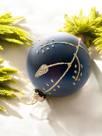 Шар елочный стекл. [5905-11]