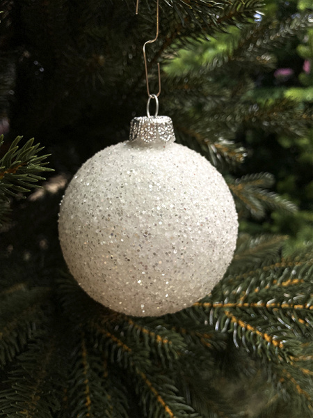 Шары пластиковые, парча жемчужный В43