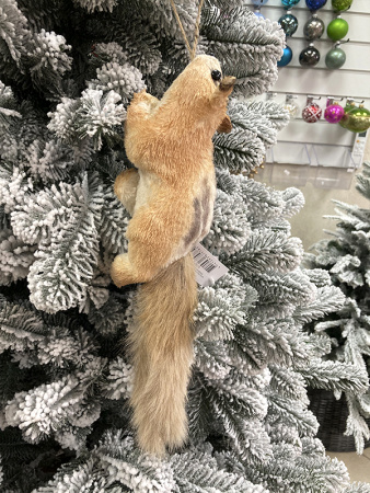 Украшение елочное Белка 9x7x35см [67578]