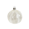 Шар елочный стекл. "Прозрачная тесьма" 8см