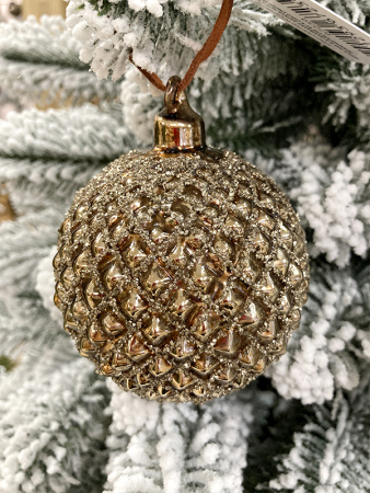 Шар елочный стекл. 10см [67240]