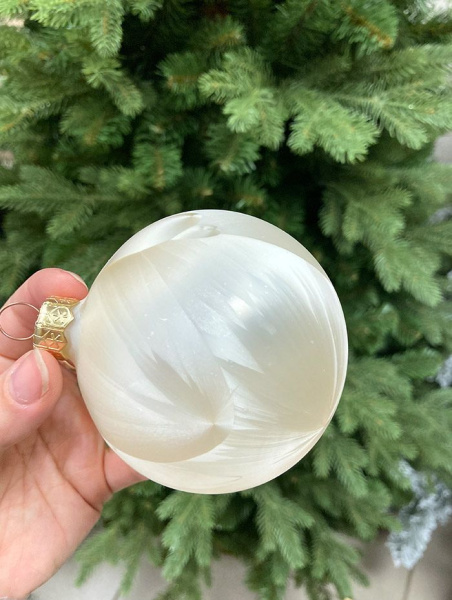 Шар елочный стекл. 8 см, [58]