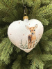 Игрушка елочная стекл. "Сердце" декупаж 12см [DQ7]