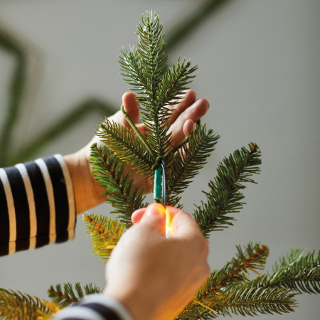 Гирлянда Лучи Росы, 12 нитей, 408 теплых белых микро LED с мерцанием [496141]