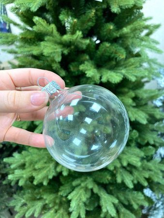 Шар елочный стекл. "Глянцевый" 8 см, [60]