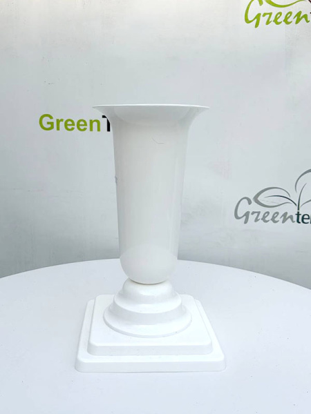 Горшок пластиковый "Вазон Р" для цветов 2л, белый