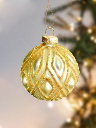 Шар елочный стекл. [0195-38]