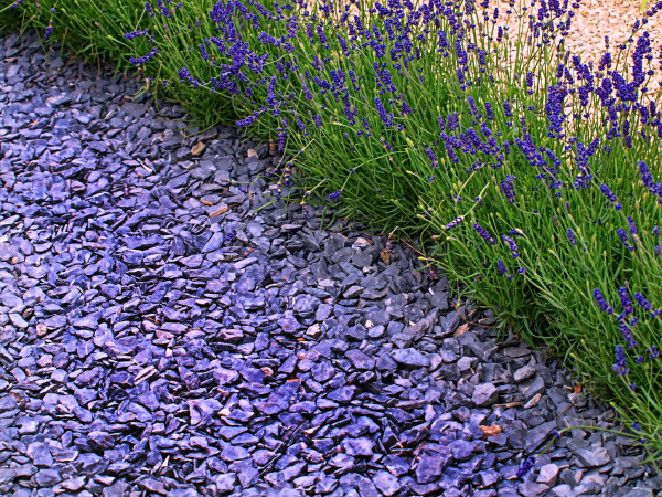 Щебень окрашенный гранитный, фиолетовый, 5-10мм, (20 кг)